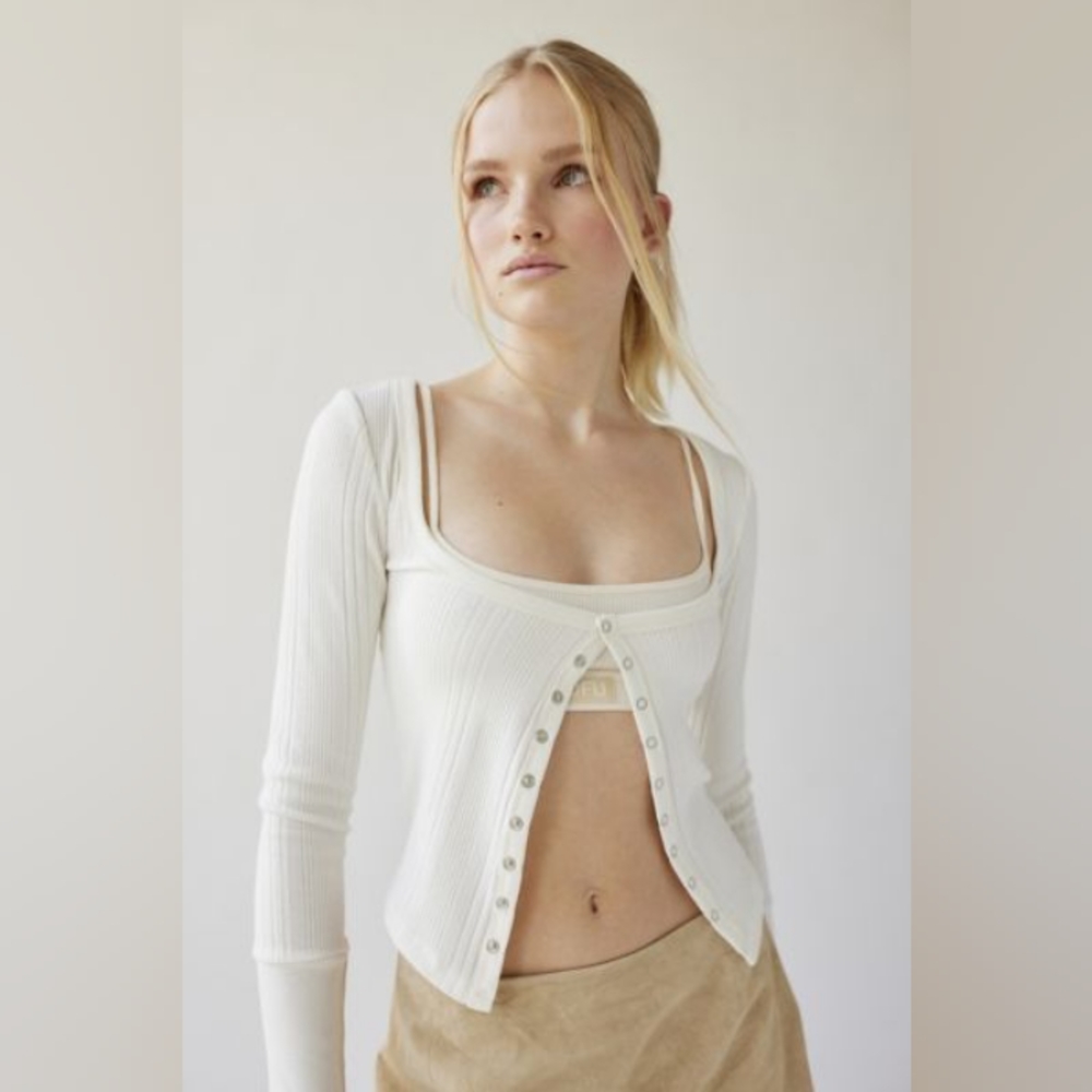 UO Sammi Snap Cardigan Xlarge